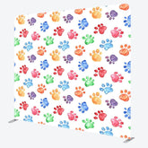 Aperturee - Aperturee Color Watercolor Pet Paw Print Square Tension Backdrop